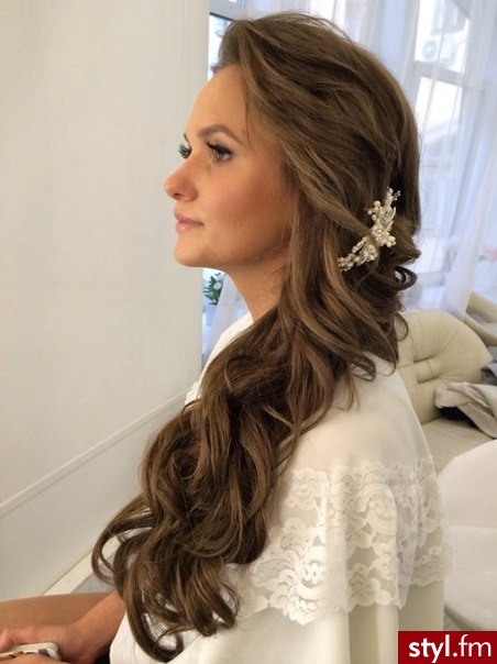 Blond Upięcie Kręcone Ślubne Długie Fryzury