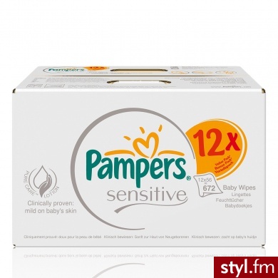 Pampers Chusteczki Pielęgnacyjne Sensitive 12 X 56 Mega - Bransoletki Biżuteria Moda