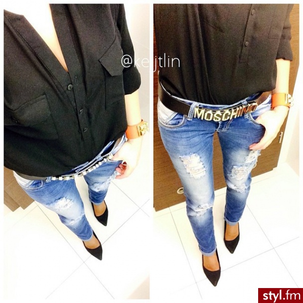 Jeansy Spodnie Moda
