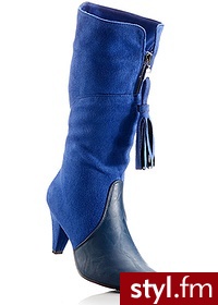 Bonprix Kozaki niebieski indygo 932001_13838 - Kozaki Buty Moda