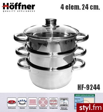 Hoffner Garnek Do Gotowania Na Parze 24cm 4 el Hf9244 - Pozostałe Biżuteria Moda