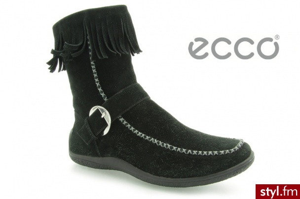 ECCO BUTY CASUAL NATURA BLACK - Botki Buty Moda