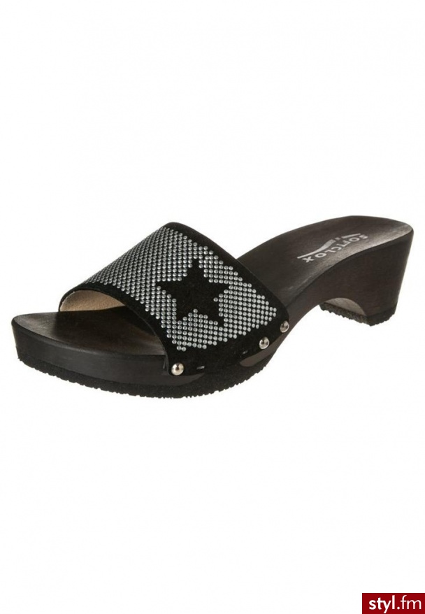Softclox STELLA Klapki czarny (S3215) - Klapki Buty Moda