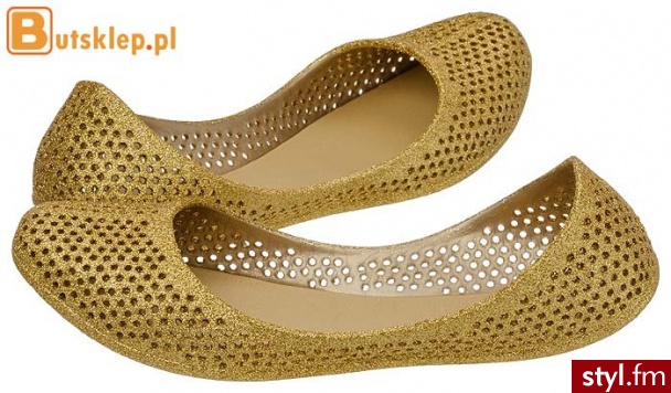Mel by Melissa Buty Mango II Glitter/Gold (32077/52036) - Balerinki Buty Moda