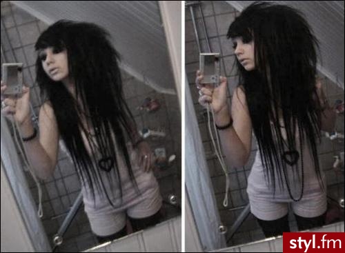 EMO Alternatywne Średnie Fryzury