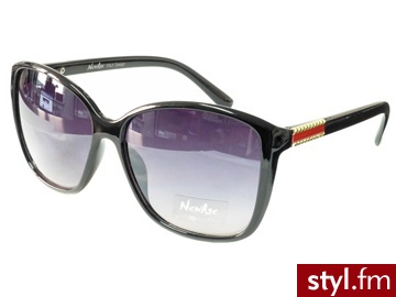 NEW AGE okulary przeciwsłoneczne 1715 czarny - Okulary Dodatki Moda