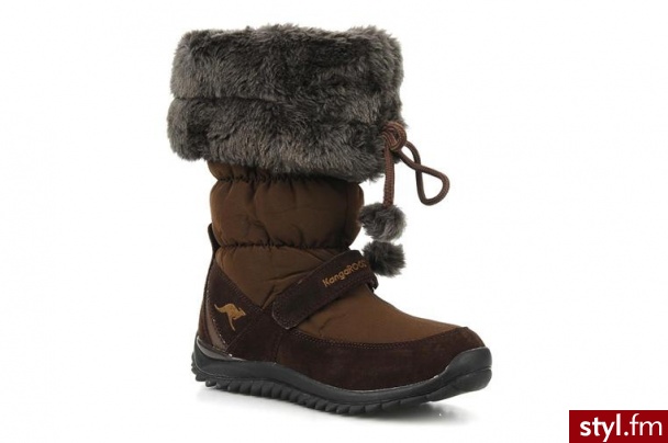 Kangaroos PÓŁBUTY I BOTKI PUFFY-HI W BY KANGAROOS (Brązowy) - Botki Buty Moda