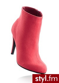 Bonprix Botki czerwony 962752_22147 - Botki Buty Moda