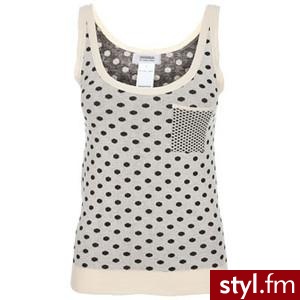 Black and White Polka Dot Tank Top - Polyvore. Pobrano ze strony: http://www.polyvore.com/cgi/thing?id=29357581&.locale=pl - Pozostałe Ciuchy Moda