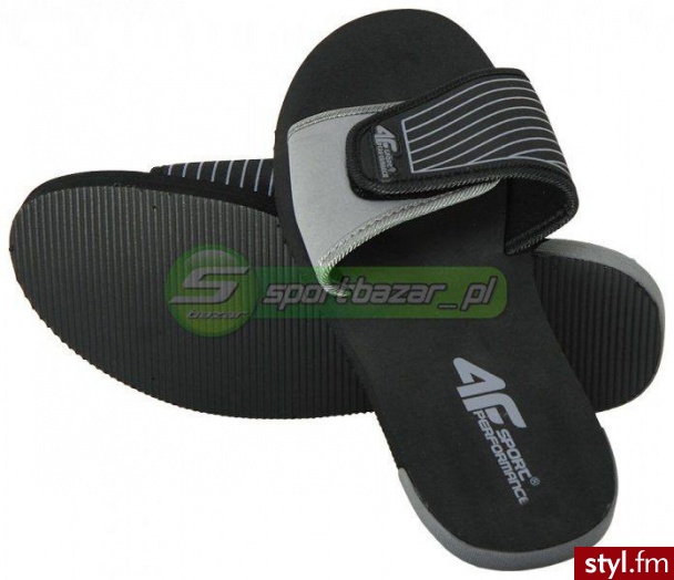 4F Klapki Klm301X Czarne / 42 - Klapki Buty Moda
