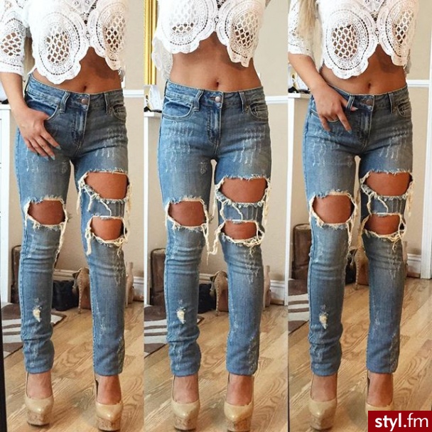 Jeansy Spodnie Moda