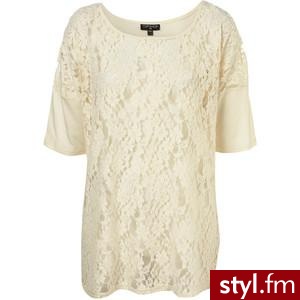 Flower Mesh Tee - TopShop - Polyvore. Pobrano ze strony: http://www.polyvore.com/flower_mesh_tee/thing?id=22987973 - Pozostałe Ciuchy Moda