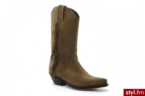 Sancho Boots KOZAKI FLOR DE LUNA BY SANCHO BOOTS (Szary) - Kozaki Buty Moda