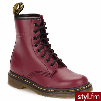 Doc Martens BUTY 1460 Cherry / CzERWONY - Glany Buty Moda