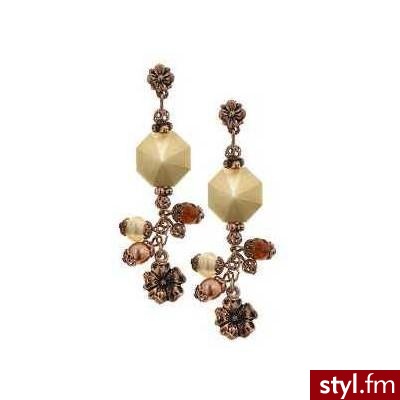 Harvest 1950s Retro Copper & Bone Drop Earrings - 1928 - Polyvore. Pobrano ze strony: http://www.polyvore.com/harvest_1950s_retro_copper_bone/thing?id=5836405 - Pozostałe Dodatki Moda