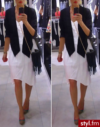 black and white - Marynarki i żakiety Okrycia Moda