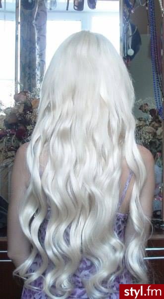 Blond Rozpuszczone Kręcone Na co dzień Długie Fryzury