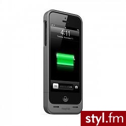 Mophie Etui z dodatkową baterią 1500mAh do iPhone5 Juice Pack Helium grafitowe - Portfele i etui Dodatki Moda