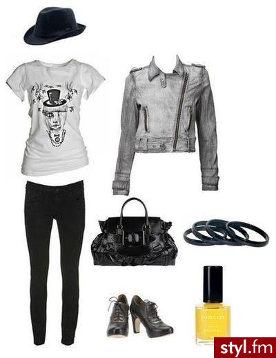 t-shirt - CentrumRzeczy; torebka i bransoletki - marcellka ,,, lakier - Inglot - Styler