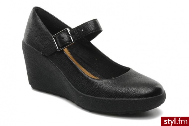 Clarks CZÓŁENKA FLAKE BERRY BY (CZARNY) (Czarny) - Czółenka Buty Moda