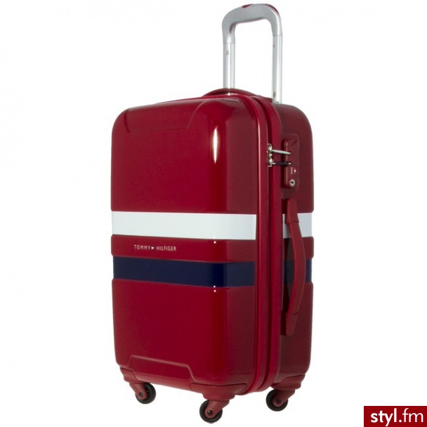 TOMMY HILFIGER Walizka Cruise ABS Cabin Trolley 4 Wheels Red 0BTWS40303 - Sportowe Buty Moda