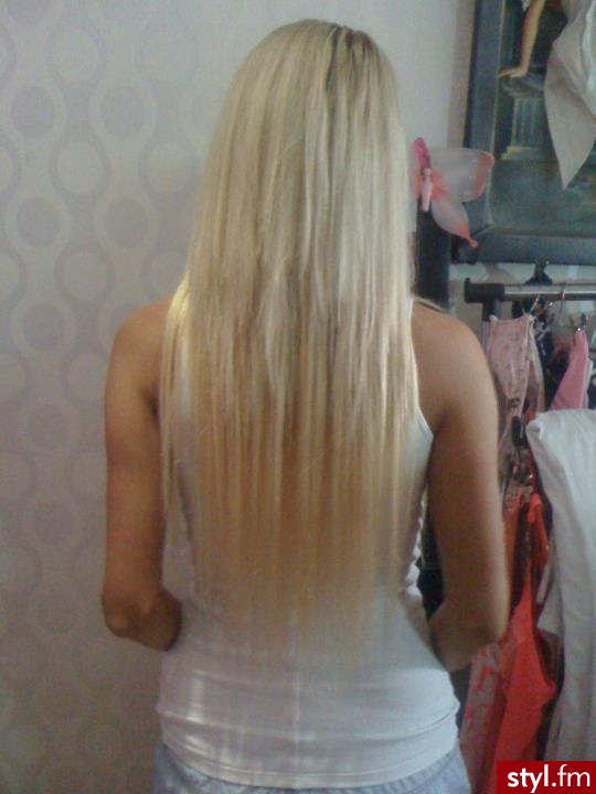 Blond Rozpuszczone Proste Na co dzień Długie Fryzury