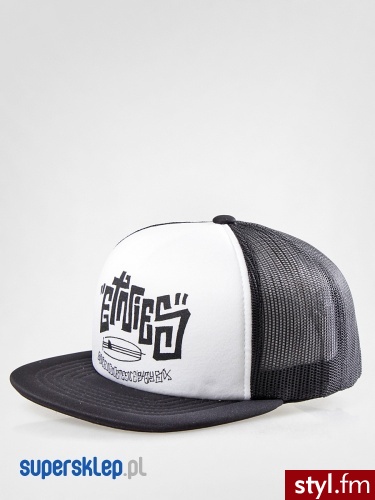 Etnies Dziecięca czapka z daszkiem Sano Trucker (blk/wht) - Nakrycia głowy Dodatki Moda