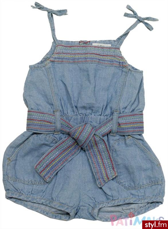 Mayoral Kombinezon lniany 1787 jeans jeans - Pozostałe Spodnie Moda