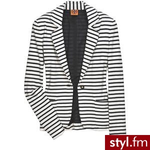 Magnus striped cotton-knit jacket - Tory Burch - Polyvore. Pobrano ze strony: http://www.polyvore.com/magnus_striped_cotton-knit_jacket/thing?id=15514836 - Pozostałe Ciuchy Moda