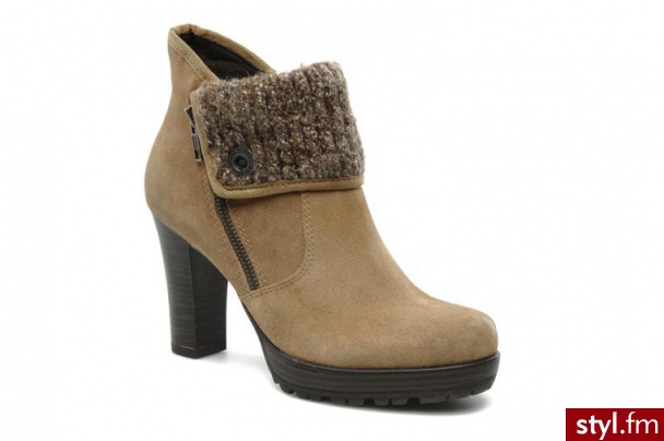 Tamaris PÓŁBUTY I BOTKI EGLANTINA BY TAMARIS (Brązowy) - Botki Buty Moda