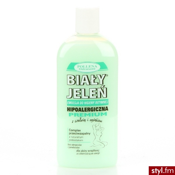 Pollena BIAŁY JELEŃ Hipoalergiczna emulsja do higieny intymnej Szałwia z ogórkiem 500 ml - Emu Buty Moda