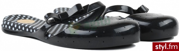 MEL Klapki pineapple czarne 989396 - Klapki Buty Moda