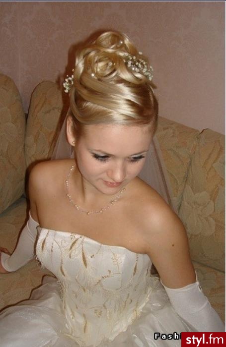 Blond Rozpuszczone Proste Ślubne Długie Fryzury