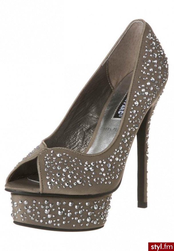Roberta Farc Szpilki Peep Toe szary - Szpilki Buty Moda