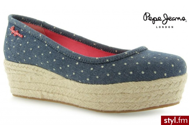 Pepe Jeans LEYTON ETON BLUE FABRIC - Koturny Buty Moda