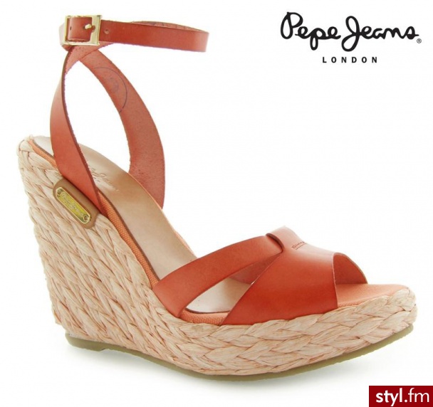 PEPE JEANS IRINA 5 ORANGE VEGETAL LTH - Koturny Buty Moda