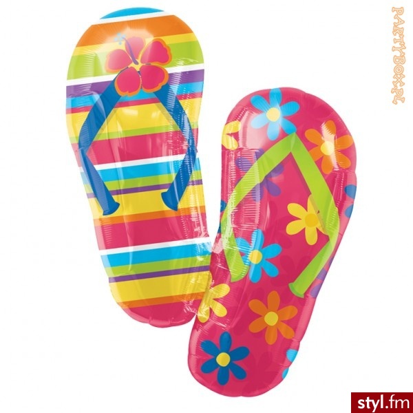 Balon foliowy KLAPKI HAWAJSKIE (64cm x 84cm) (1109501) - Klapki Buty Moda