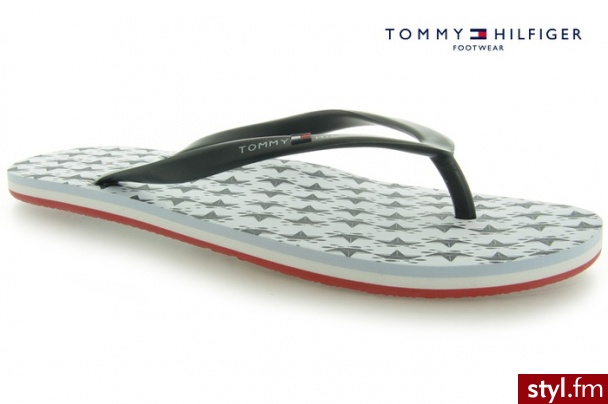 Tommy Hilfiger JAPONKI FRANCIS 7B CORE NAVY - Klapki Buty Moda