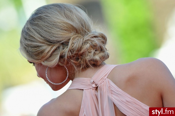 Blond Upięcie Proste Na co dzień Średnie Fryzury