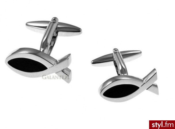 Galante Spinki do mankietów Ryba Symbol SD-1264 - Opaski i spinki Dodatki Moda