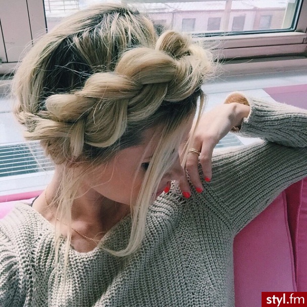 Blond Warkocze Proste Na co dzień Długie Fryzury