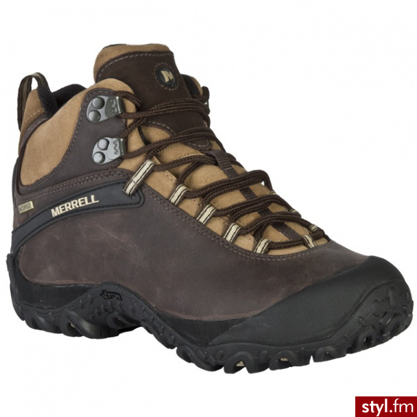 MERRELL trapery Chameleon 4 Mid Waterproof J15035 Espresso Trekkingowe Odcienie beżu i brązu - Pozostałe Buty Moda
