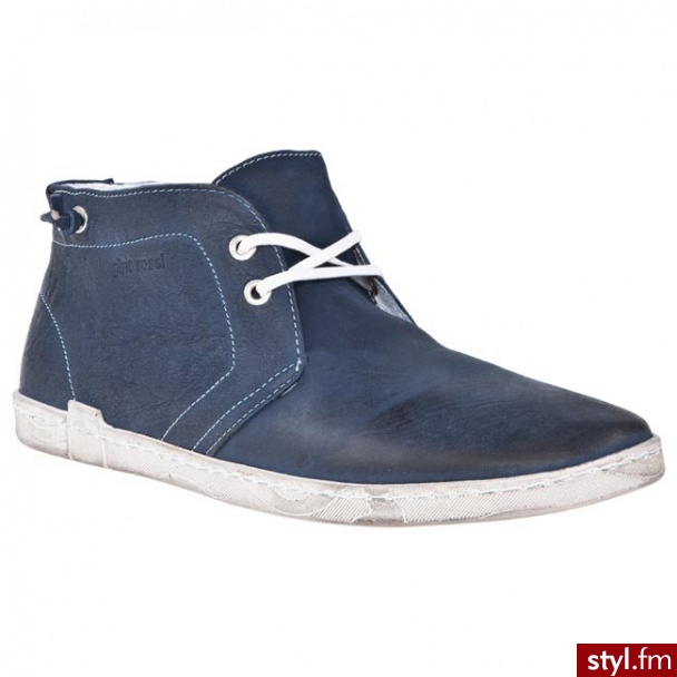 Gino Rossi Trzewiki MTC987-9G00-A14-T-5700 Niebieski (Granat) - Kozaki Buty Moda