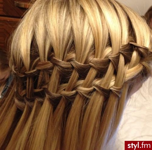 Blond Warkocze Proste Na co dzień Długie Fryzury