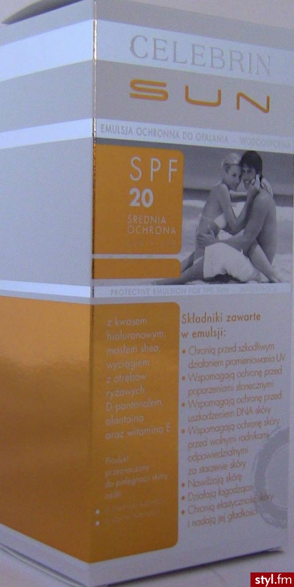 CELEBRIN SUN Emulsja do opalania ochronna SPF20 opalanie 150 ml - Emu Buty Moda