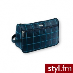Top Choice Kosmetyczki i Kuferki Kosmetyczka męska CHECKER na suwak w kratkę 91728 - Kosmetyki