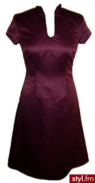 delikatna, stylowa sukienka koloru fiolet - Pozostałe Ciuchy Moda