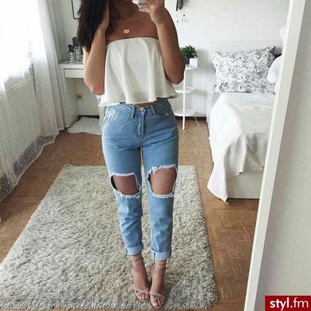 Jeansy Spodnie Moda