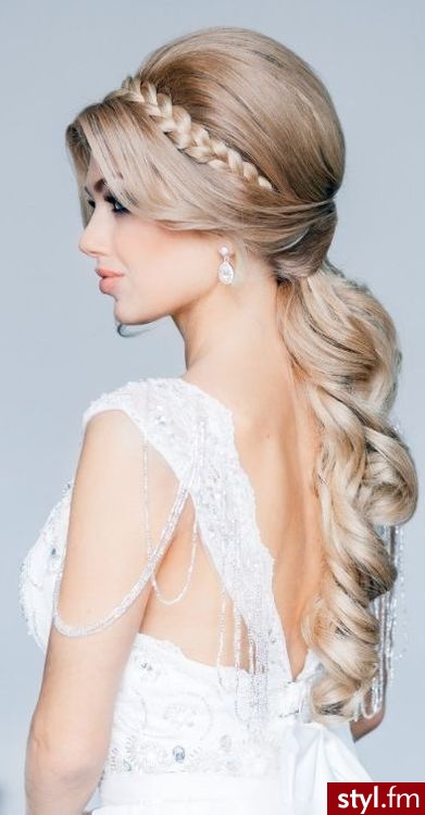 Blond Upięcie Kręcone Ślubne Długie Fryzury