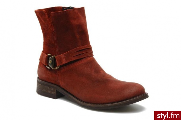 Stéphane Gontard PÓŁBUTY I BOTKI RUSSEL BY STÉPHANE GONTARD (Czerwony) - Botki Buty Moda